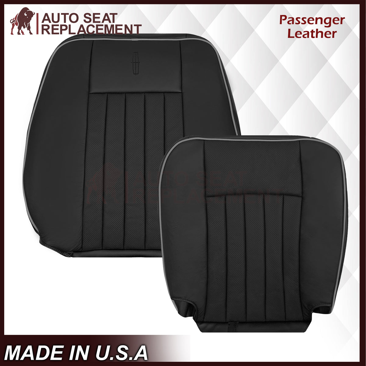 2003 - 2006 Lincoln Navigator Replacement Seat Covers in Black: Choose Genuine Leather or Vinyl