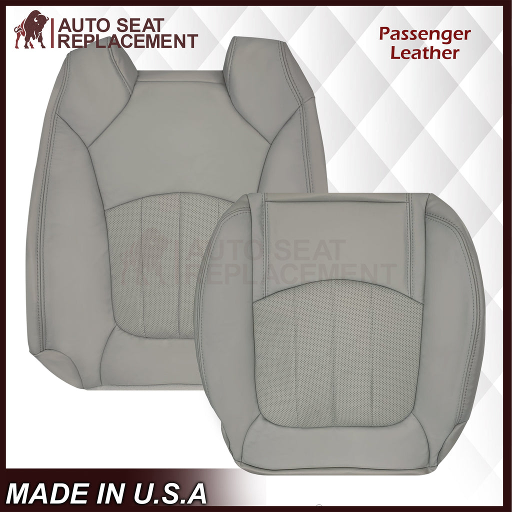 2009-2012 Chevrolet Traverse LT/LTZ Driver or Passenger Replacement Seat Cover: Perforated, Gray