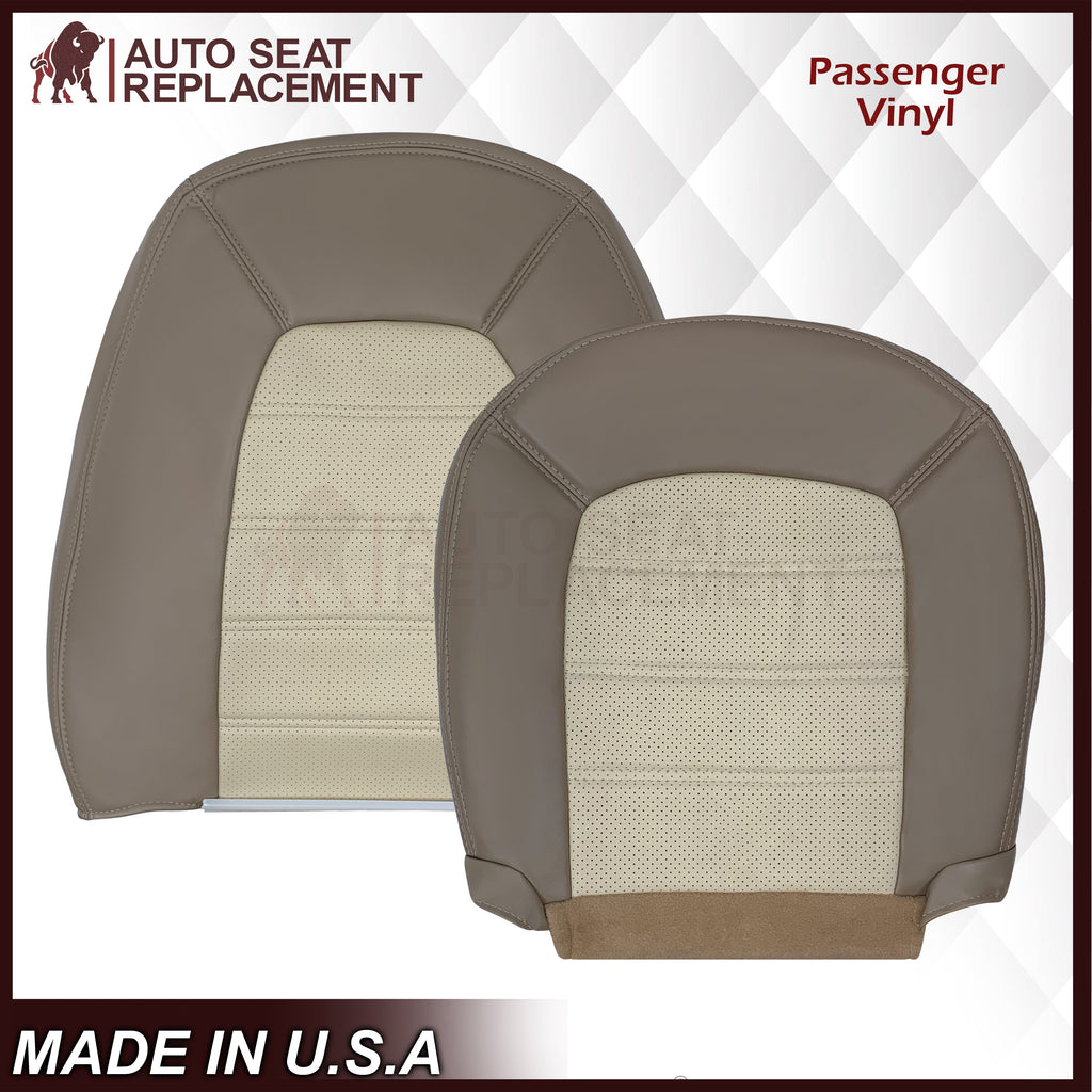 2002 - 2005 Ford Explorer Eddie Bauer Perforated Replacement Seat Cover In 2-Tone Tan