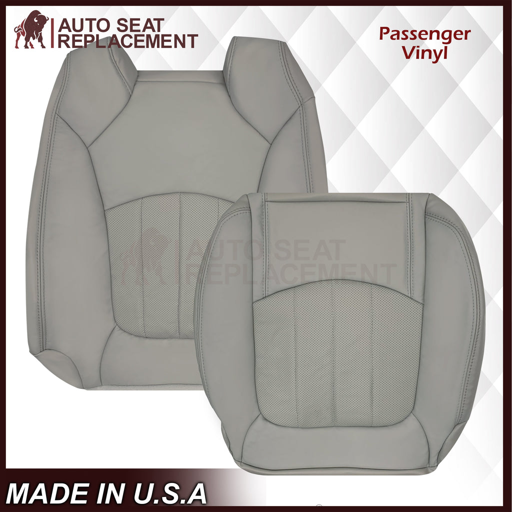 2009-2012 Chevrolet Traverse LT/LTZ Driver or Passenger Replacement Seat Cover: Perforated, Gray