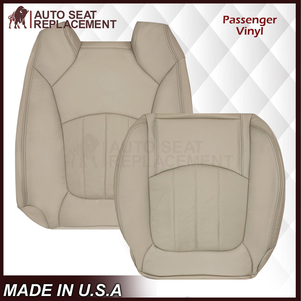 2008-2012 Buick Enclave Perforated Replacement Seat Covers In Tan: Choose Leather or Syn. Leather