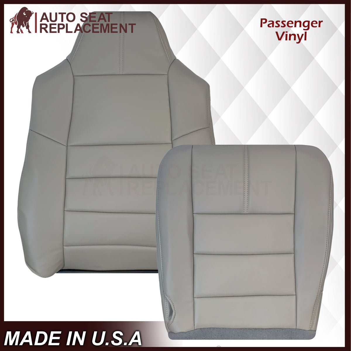 2008-2010 Ford F-250 F-350 F-450 F-550 Lariat Seat Cover in Medium Stone Gray: Choose From Variants