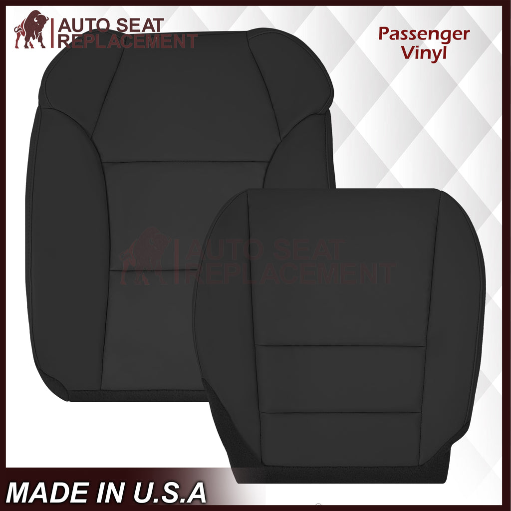 2007 - 2013 Acura MDX Driver Or Passenger Replacement Seat Covers: Non-Perforated Black