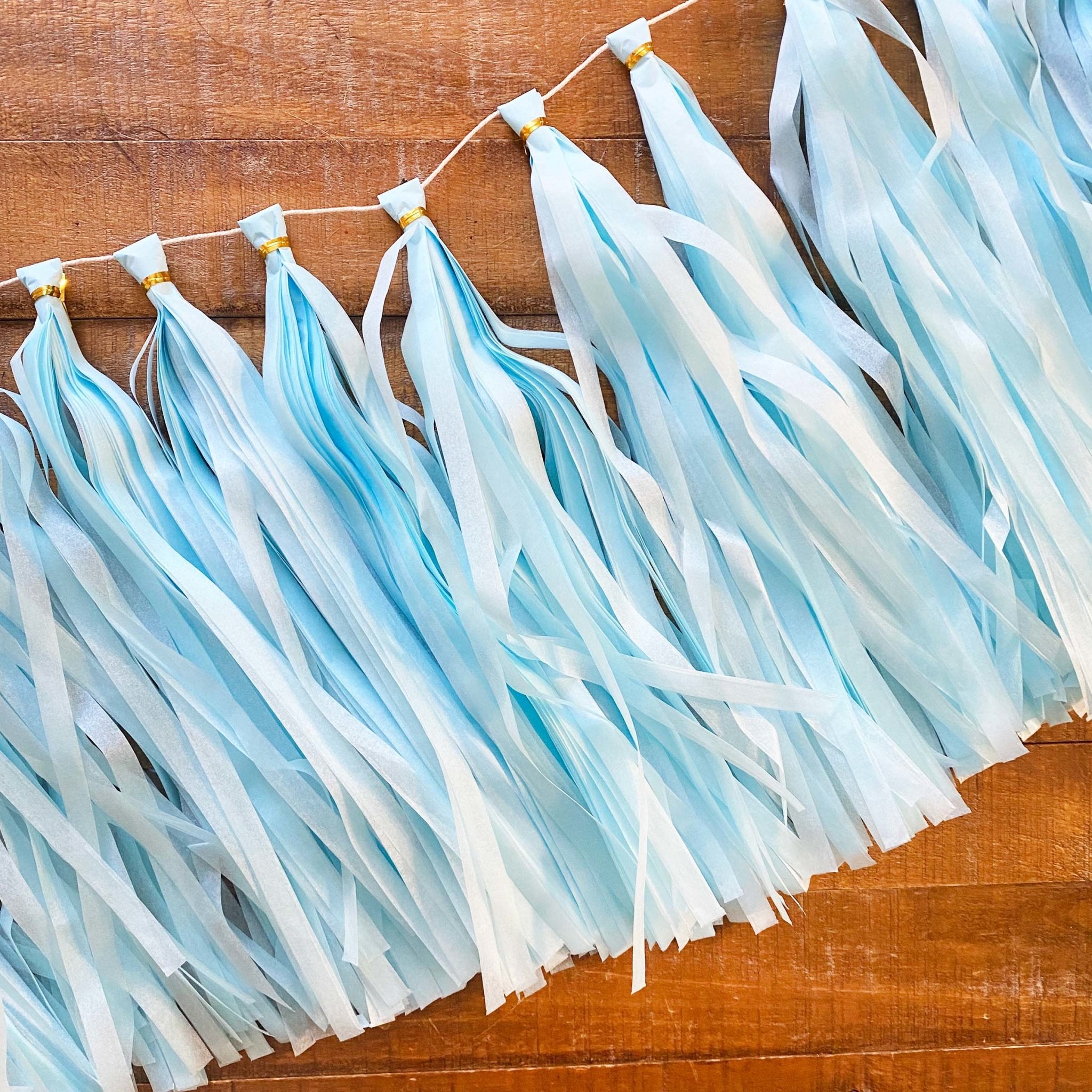 Pastel Blue Tassel Tail