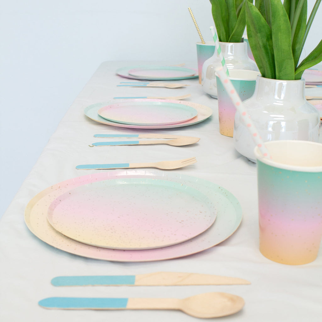 Light Blue Wooden Utensil Set – 24ct | ON SALE!!