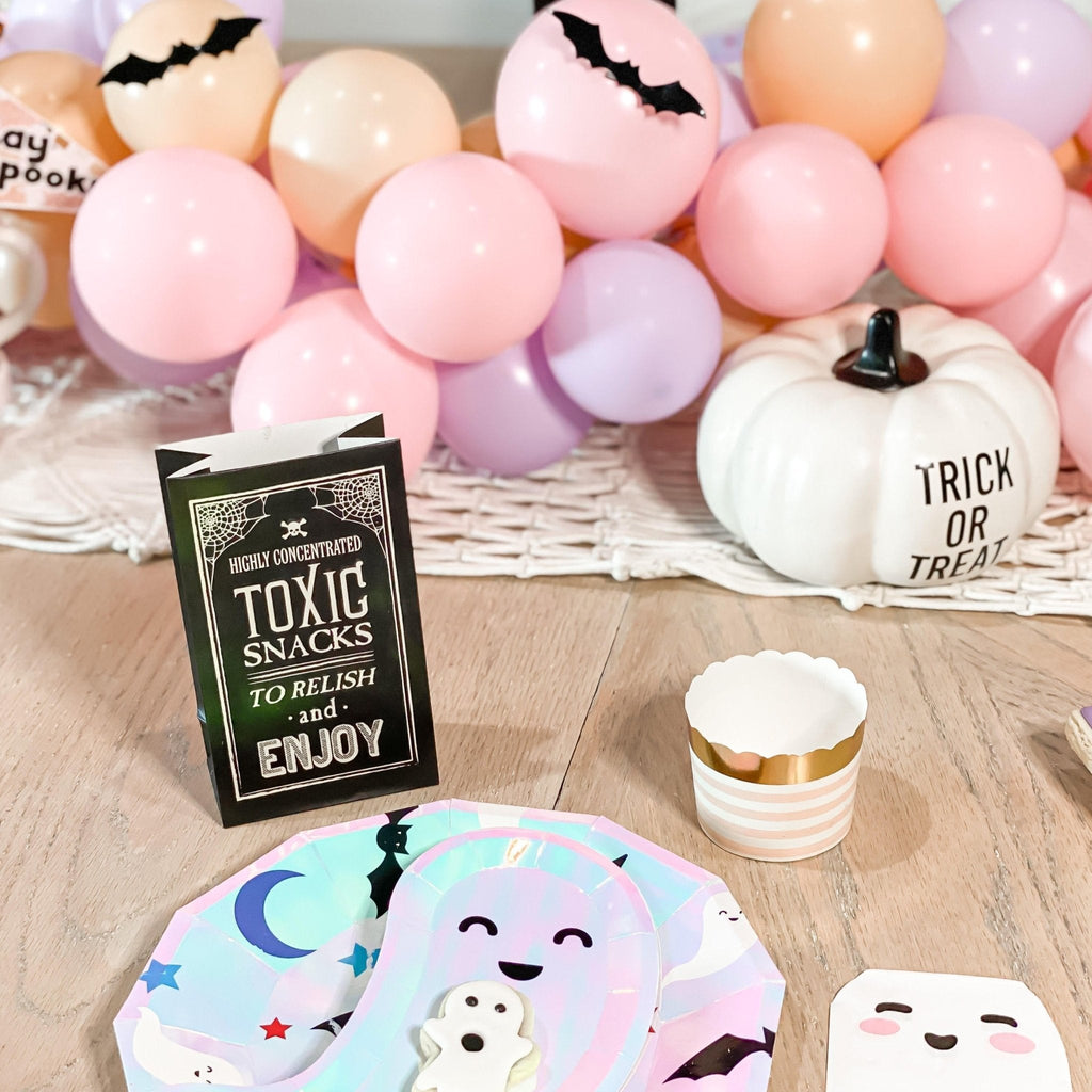 Spooky Cute Halloween Balloon Garland Kit – Pastel Pink & Peach