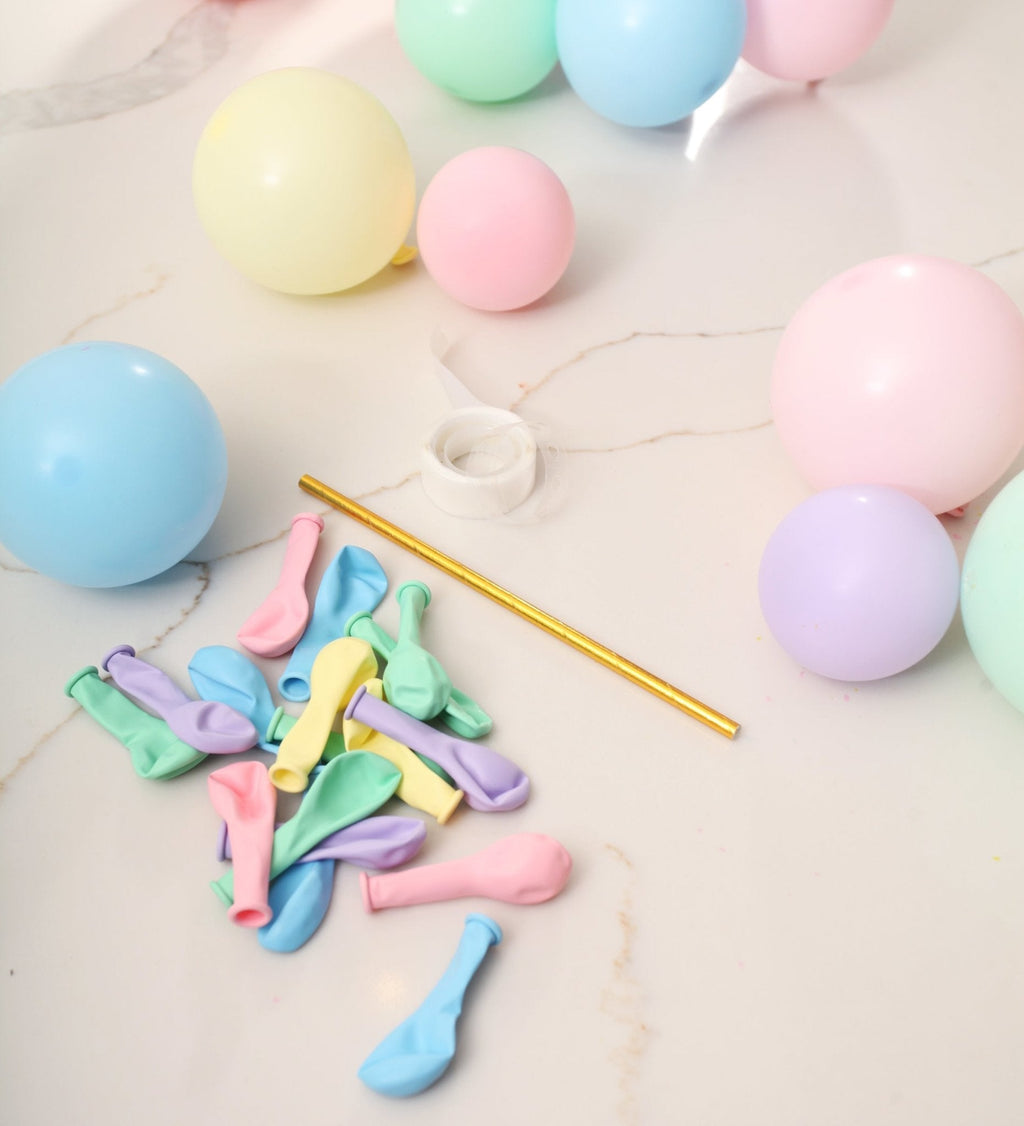 Pastel Rainbow Mini Balloon Cake Topper