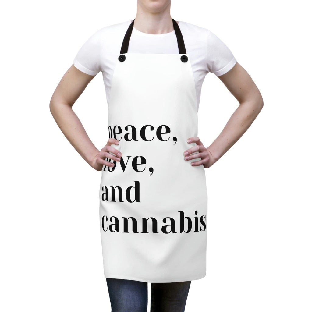 Peace, Love, and Cannabis Chef's Apron