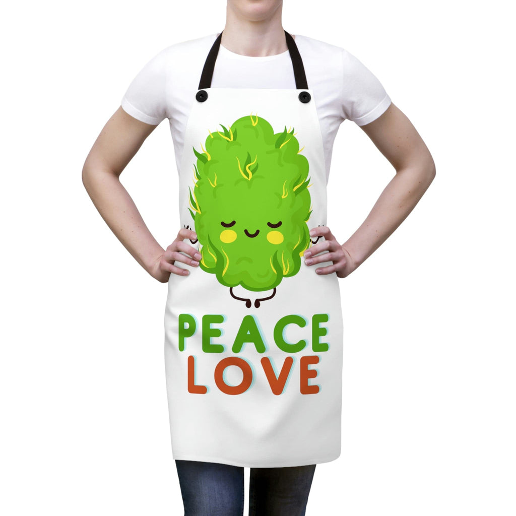 Peace, Love and Cannabis Nug Chef's Apron