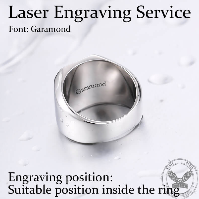 Philosopher Stone Stainless Steel Occultism Ring