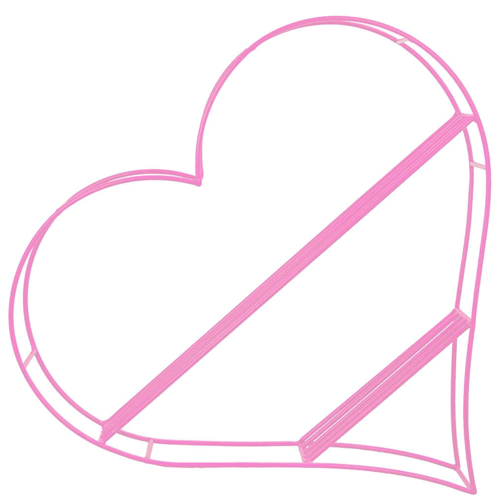 Heart-Shaped Floating Bookshelf – Baby Pink