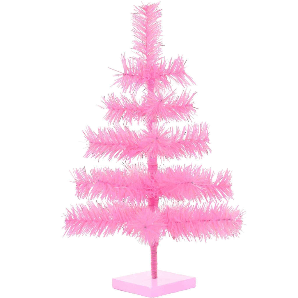 Pink Tinsel Christmas Tree
