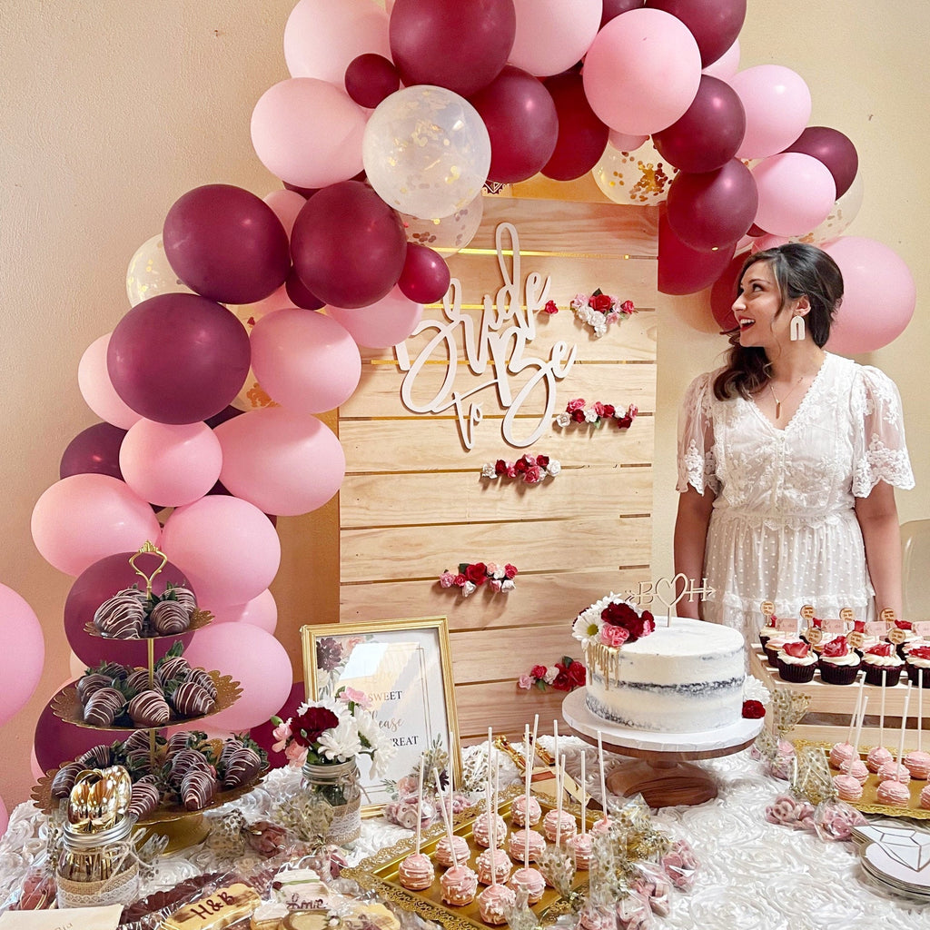 Premium Burgundy Latex Balloon Packs (5", 11”, 16", 24", and 36”)