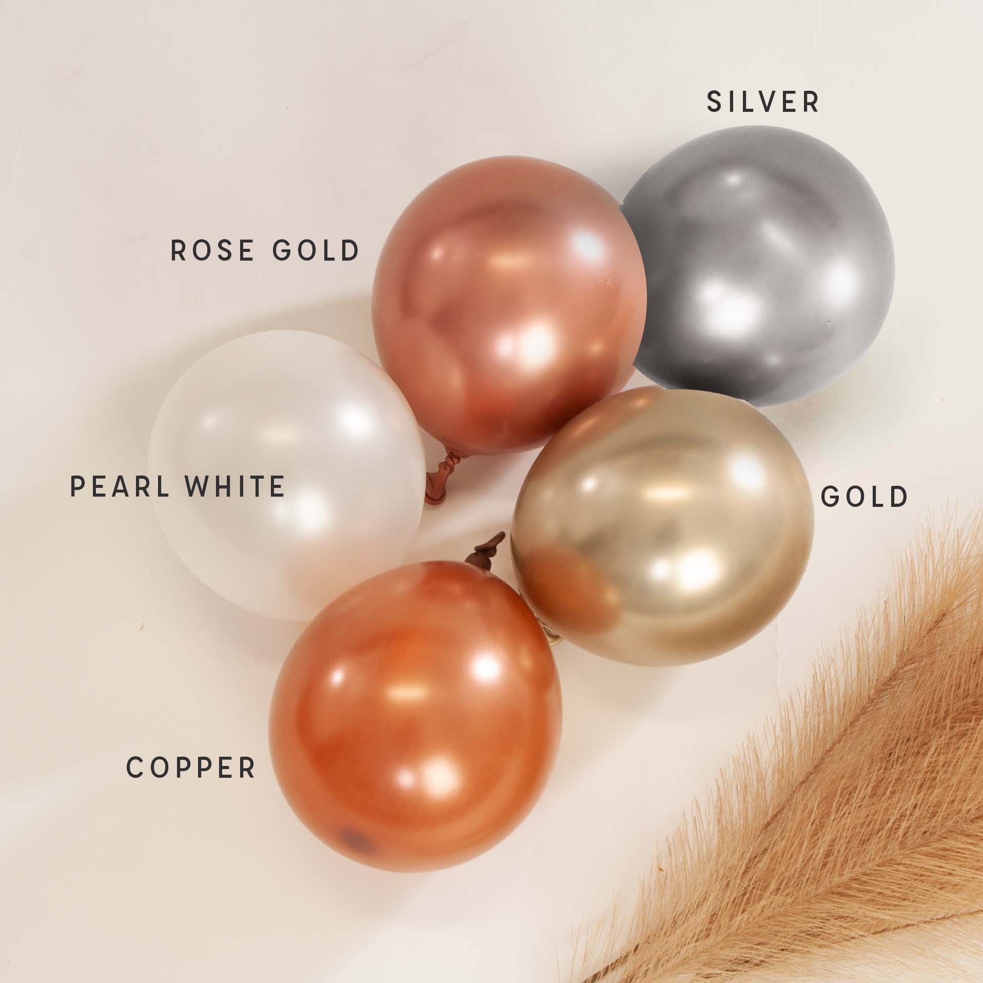 Premium Silver Latex Balloon Packs (5", 11”, 17", 24" and 36”)