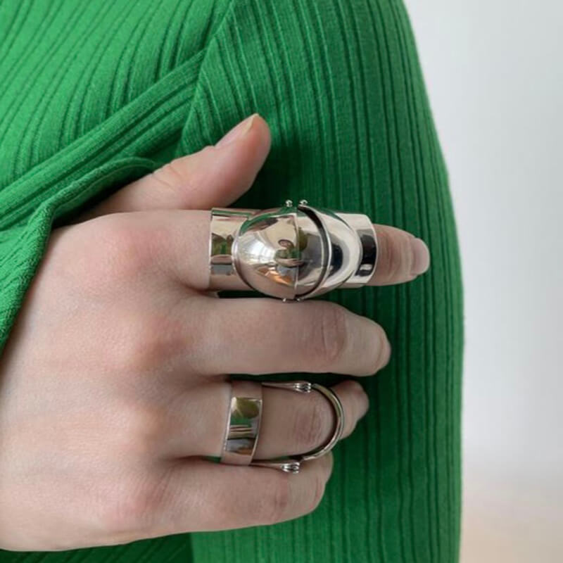 Punk Armor Fingertip Metal Nail Ring