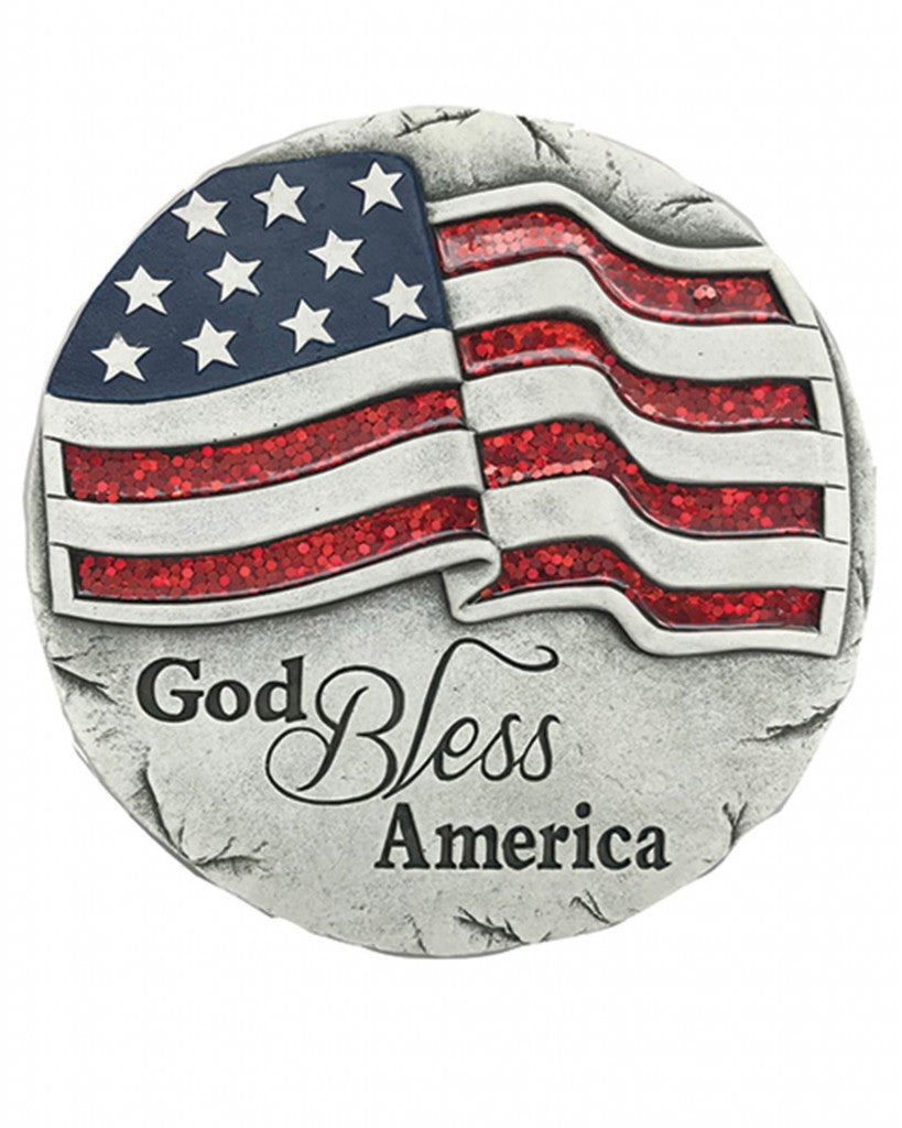 God Bless America Garden Stepping Stone.