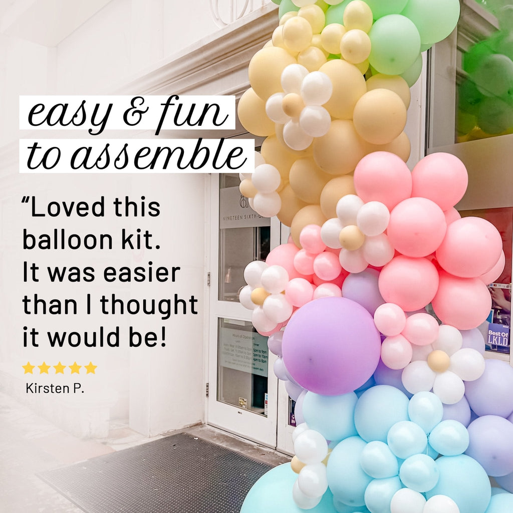 Soft Pastel Rainbow Balloon Garland Kit