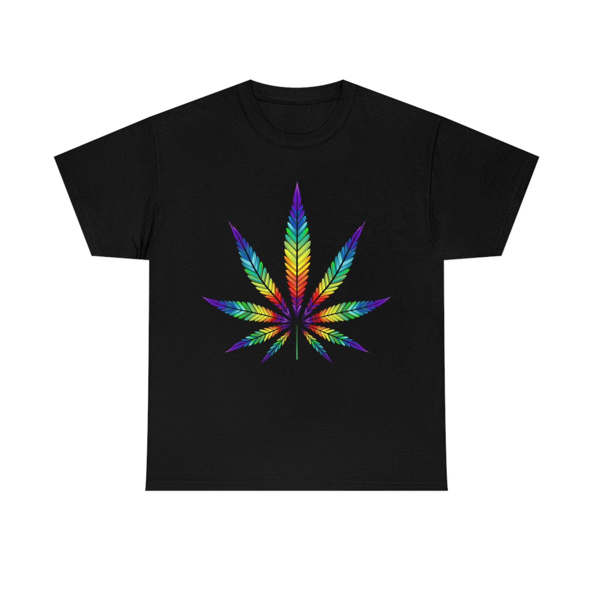 Rainbow Cannabis Leaf Tee