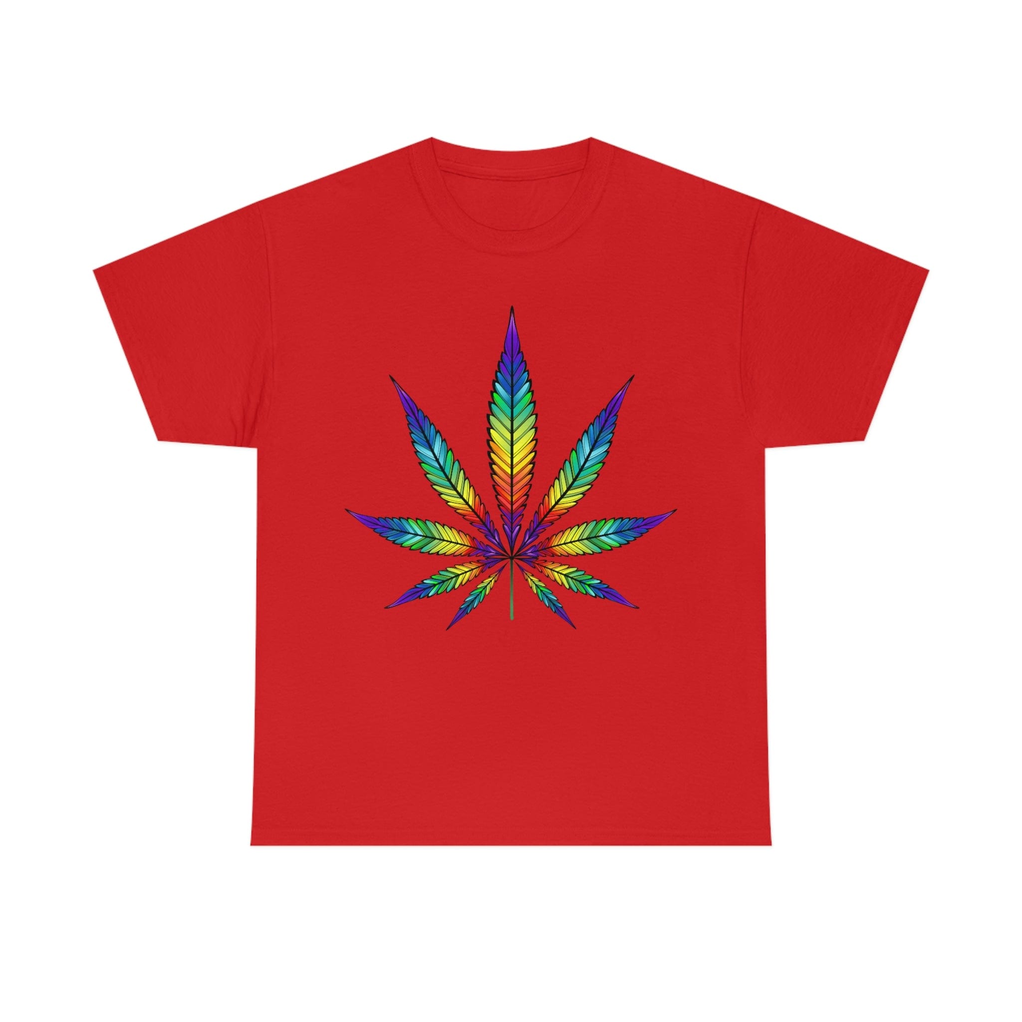 Rainbow Cannabis Leaf Tee