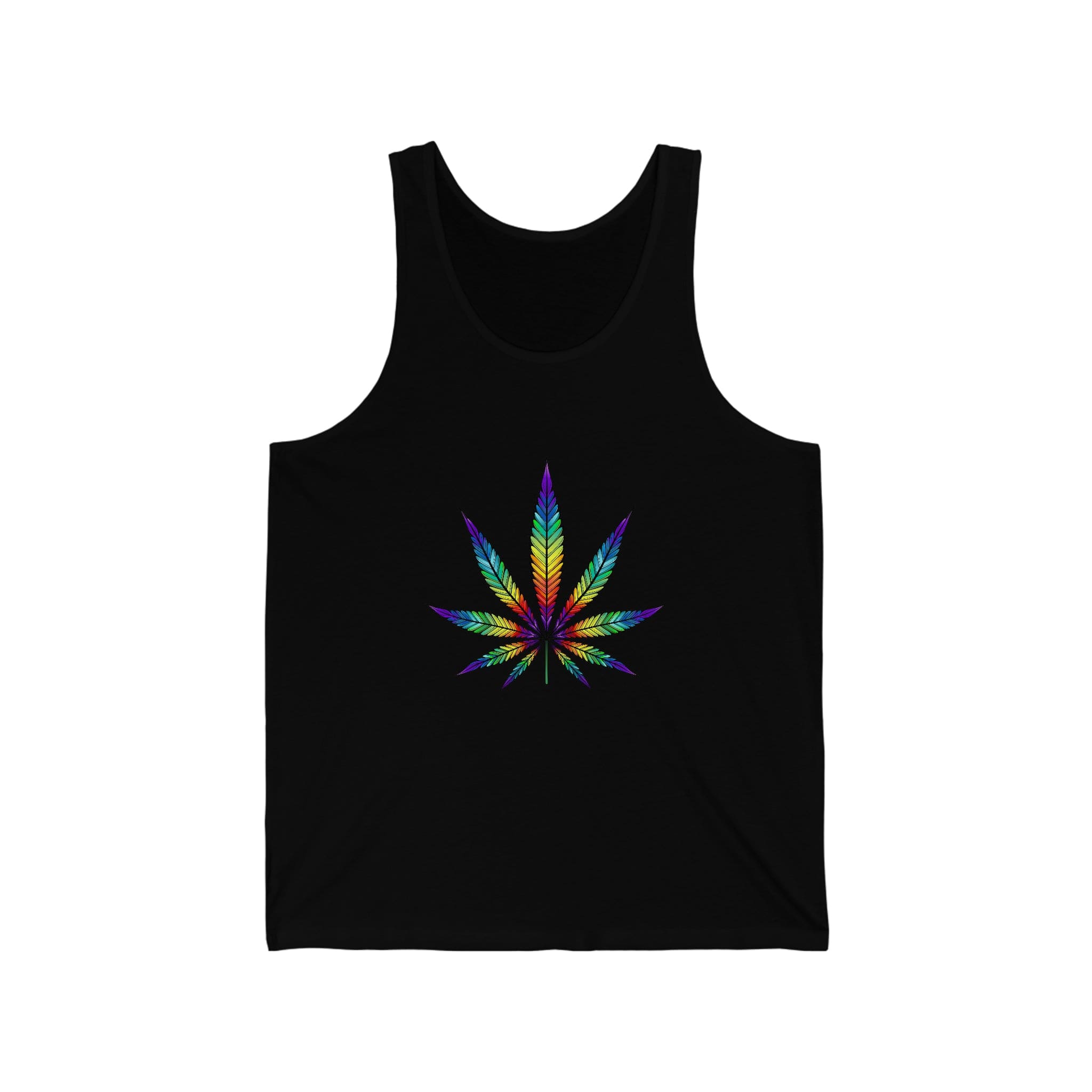 Rainbow Weed Leaf Unisex Jersey Tank