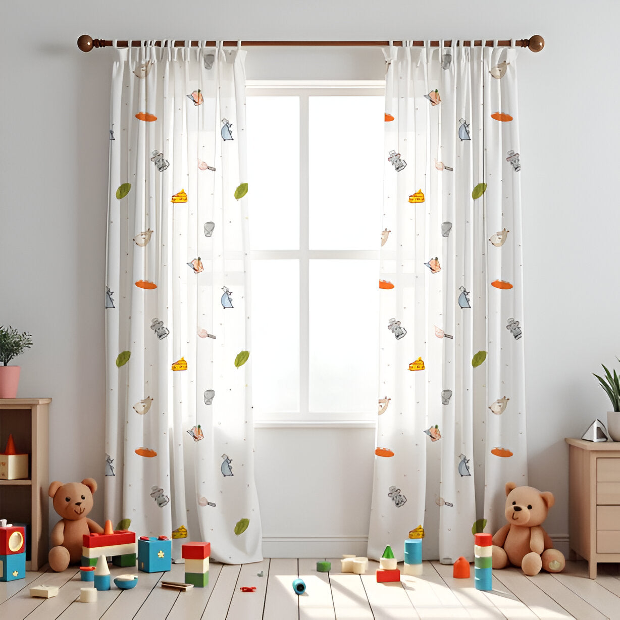 Ratatoille Themed Baby Room Curtain