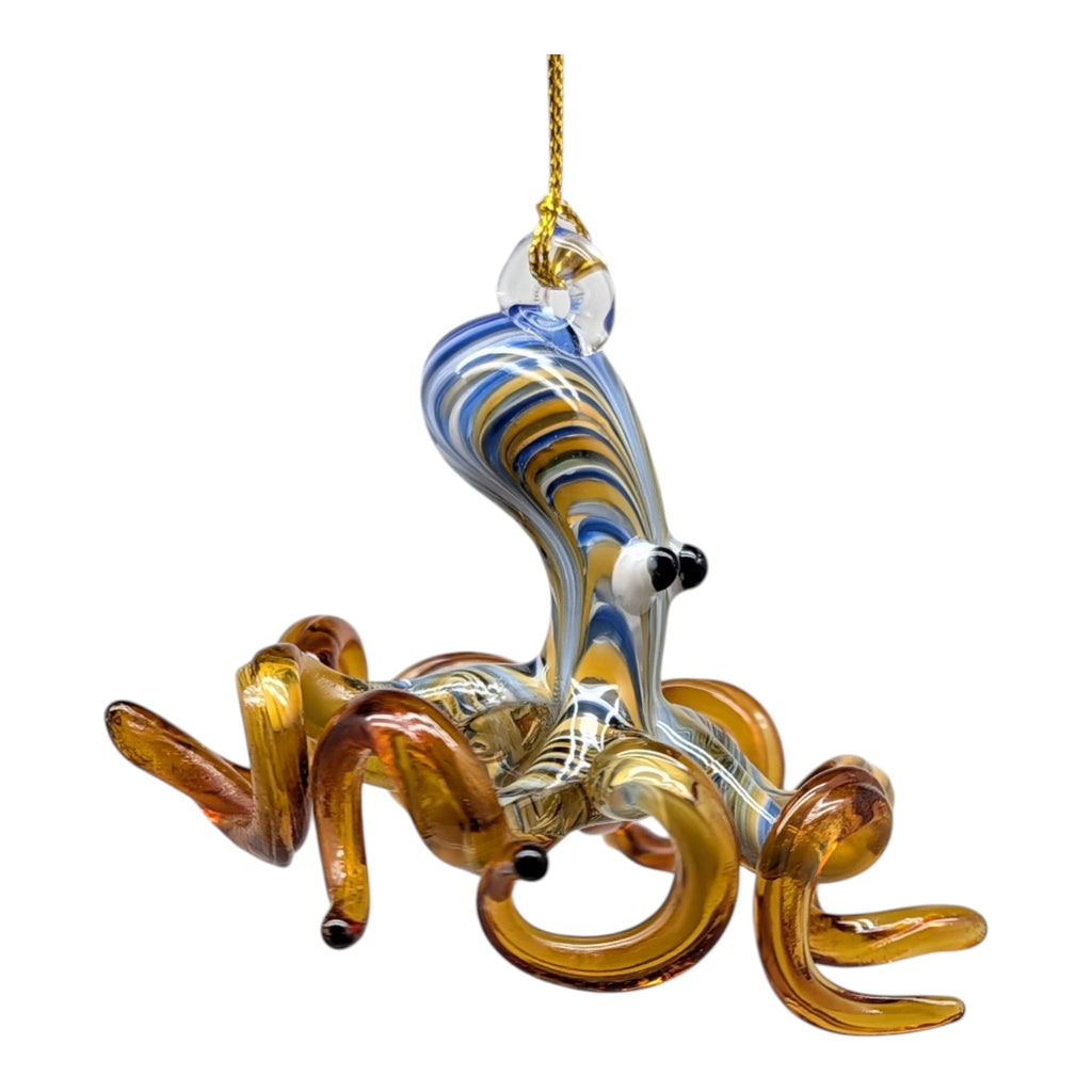 Egyptian Blown Glass Sea Life Ornament - Octopus