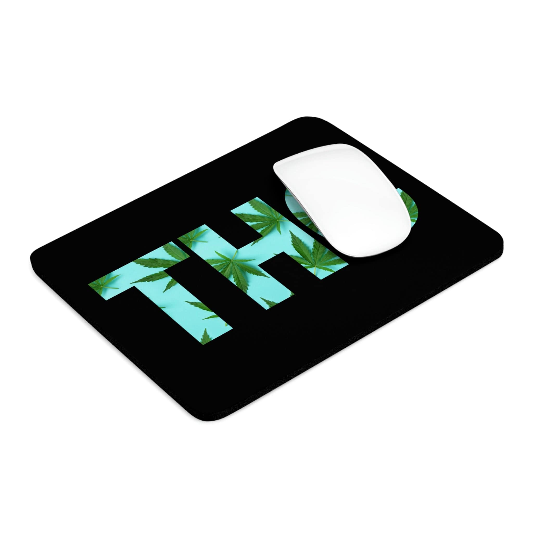 THC Marijuana Black Mouse Pad