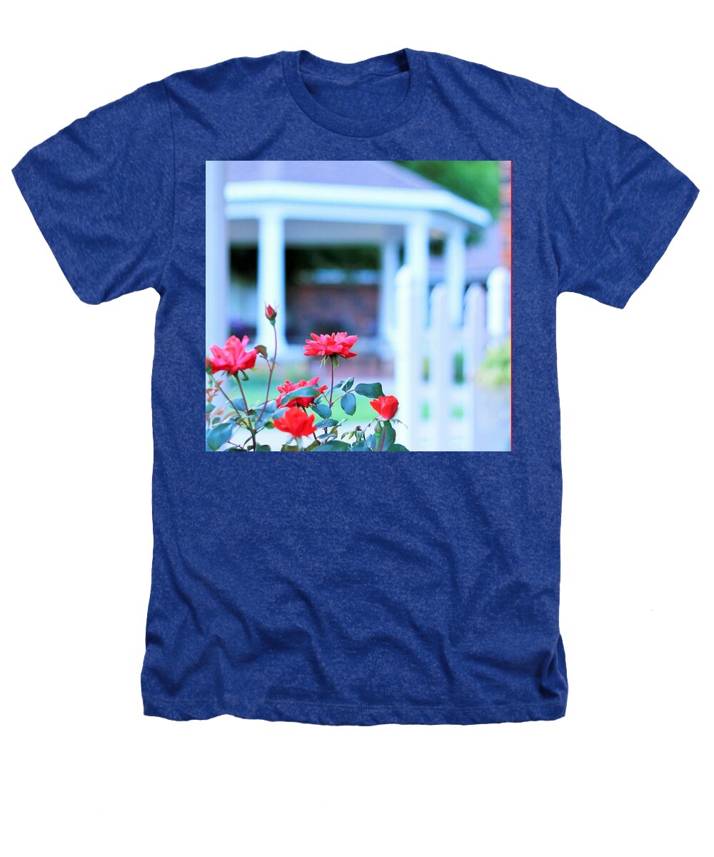 Red Flowers in Bloom Heathers Graphic T-shirt