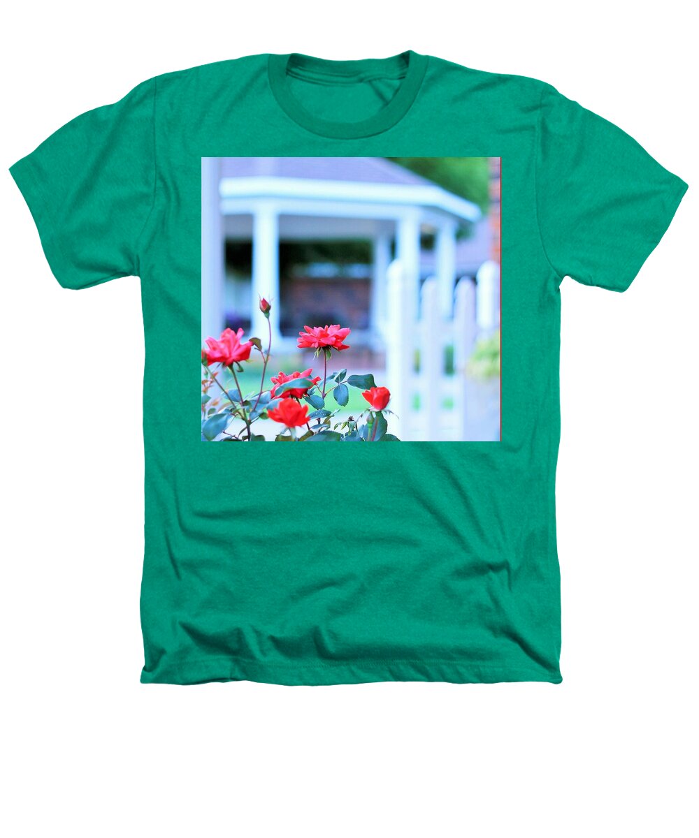 Red Flowers in Bloom Heathers Graphic T-shirt