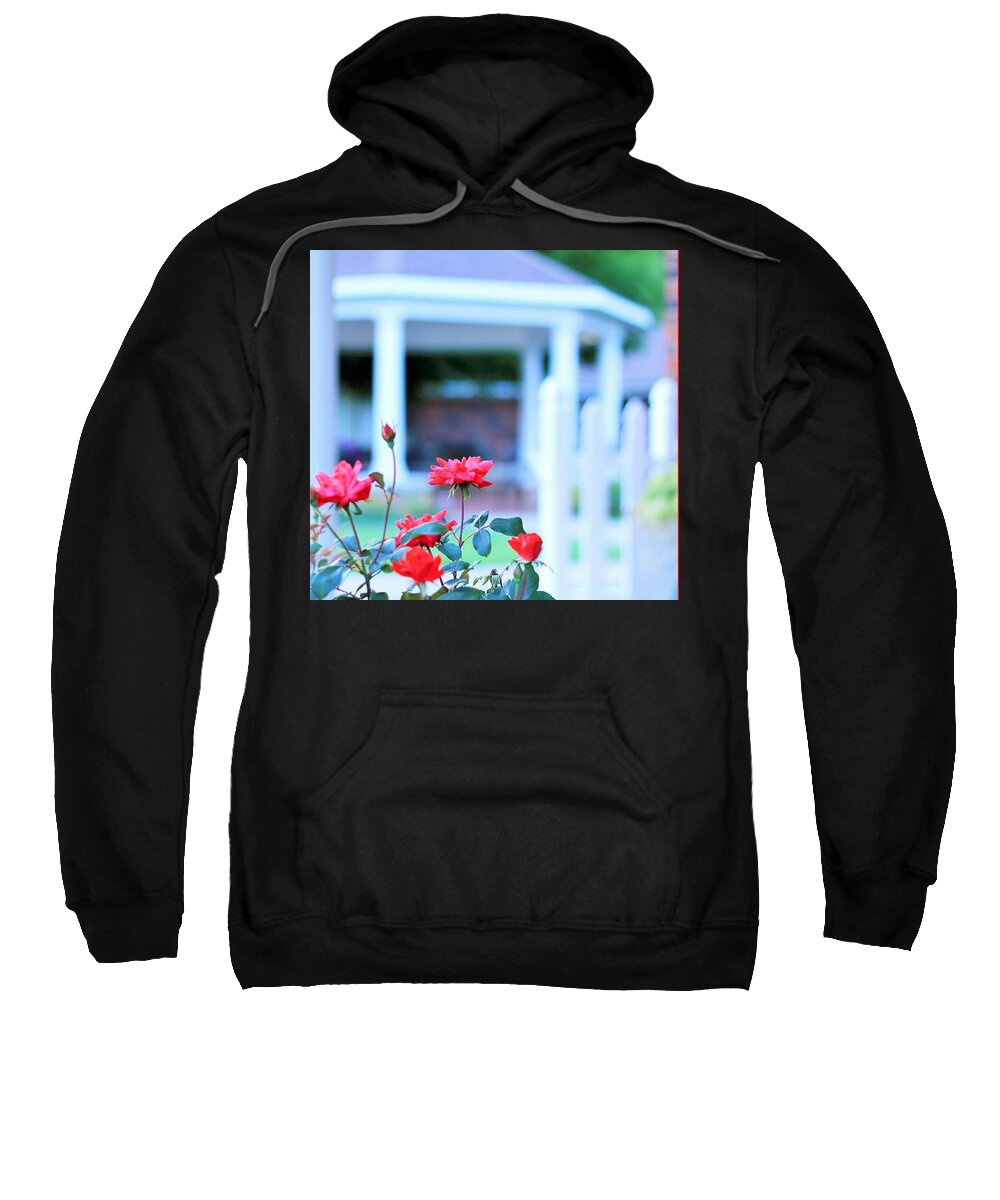 Red Flowers in Bloom Sweatshirt Hoodie