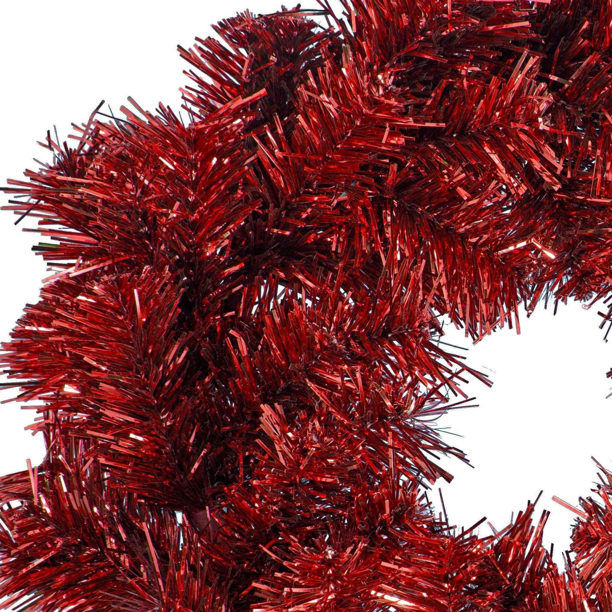 Red Tinsel Christmas Wreaths