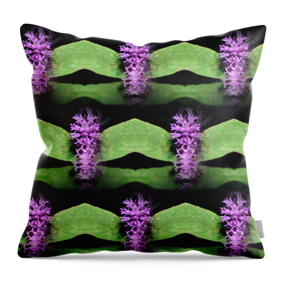Repeating Floral Pattern - Throw Pillow