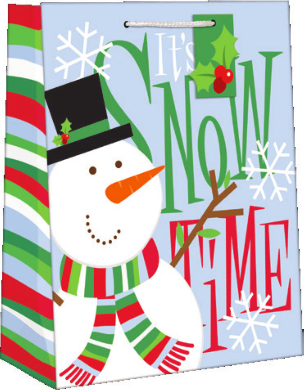 Medium Sized Juvenile Giftbag - Holly Jolly