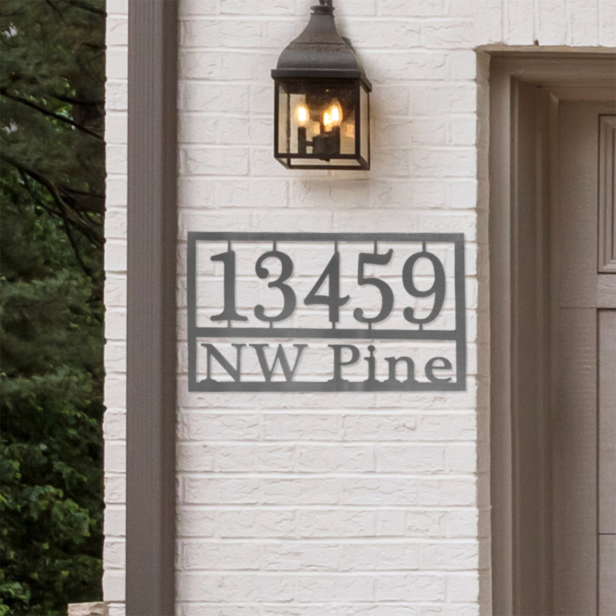 [COL] Home Address Plaque - 3 Sizes - Personalized Metal Street Name and House Numbers Sign