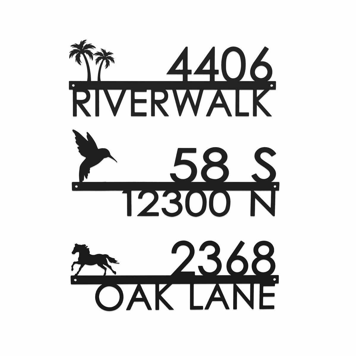 [COL] Modern Outdoor House Numbers - 9 Styles - Personalized Address Signs for House