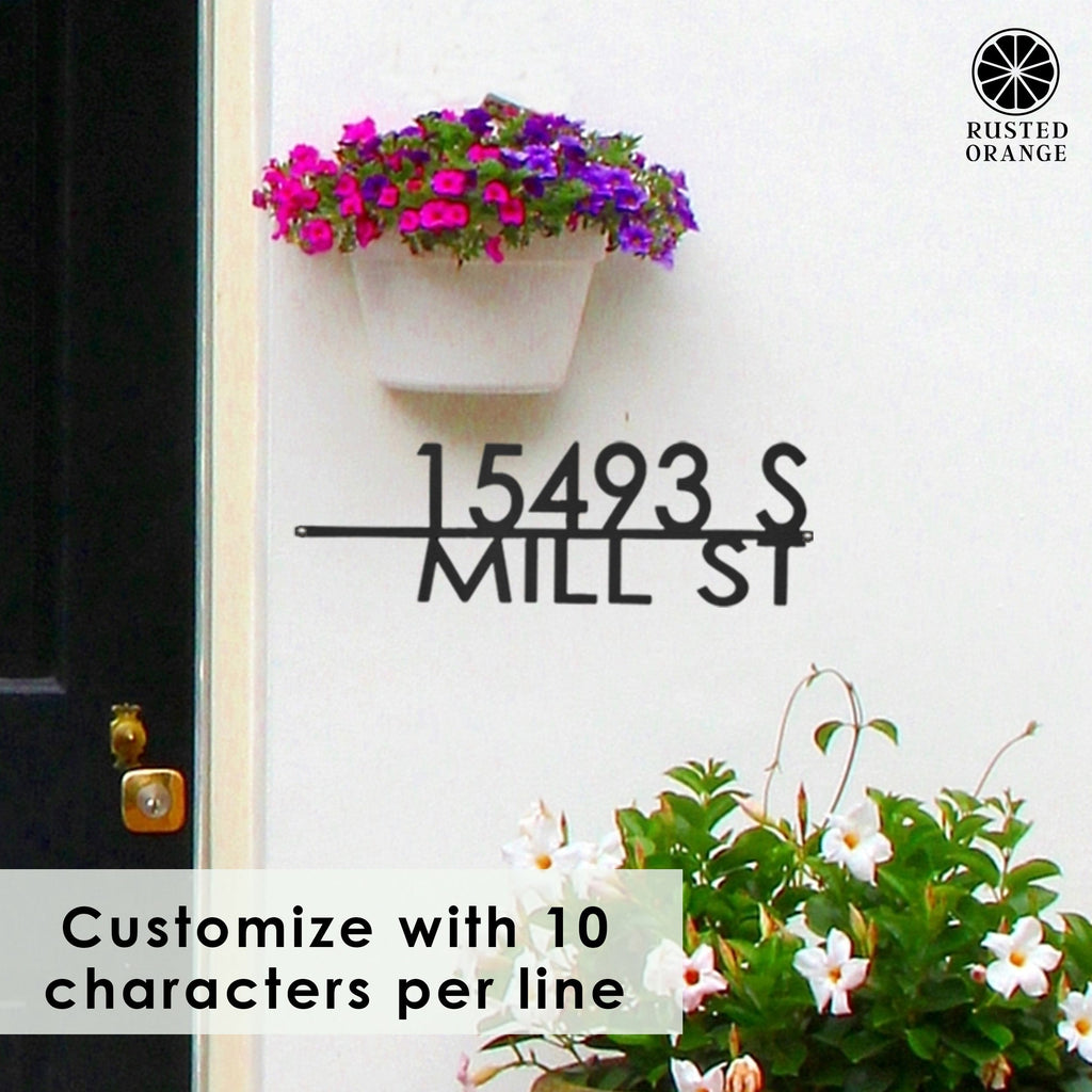 [COL] Magnolia Address Plaque - 3 Sizes - Modern Outside House Numbers for Address