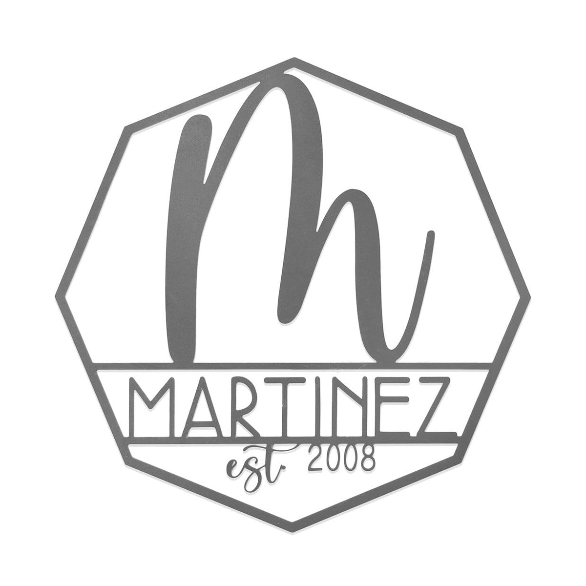 [COL] Ashton Monogram - 2 Sizes - Personalized Last Name Metal Signs