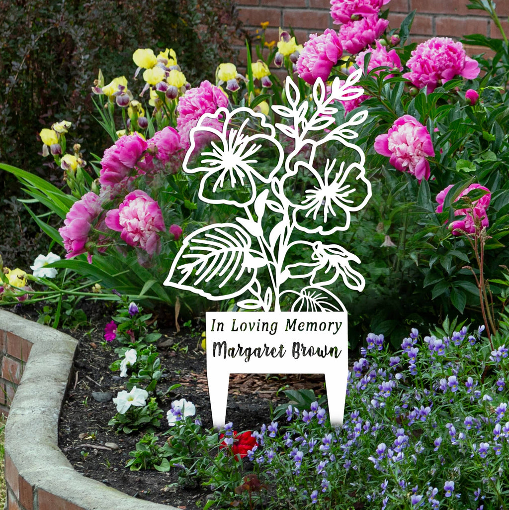 [COL] Flower Bouquet Stake - Metal Cutout Memorial Stake for Loved Ones