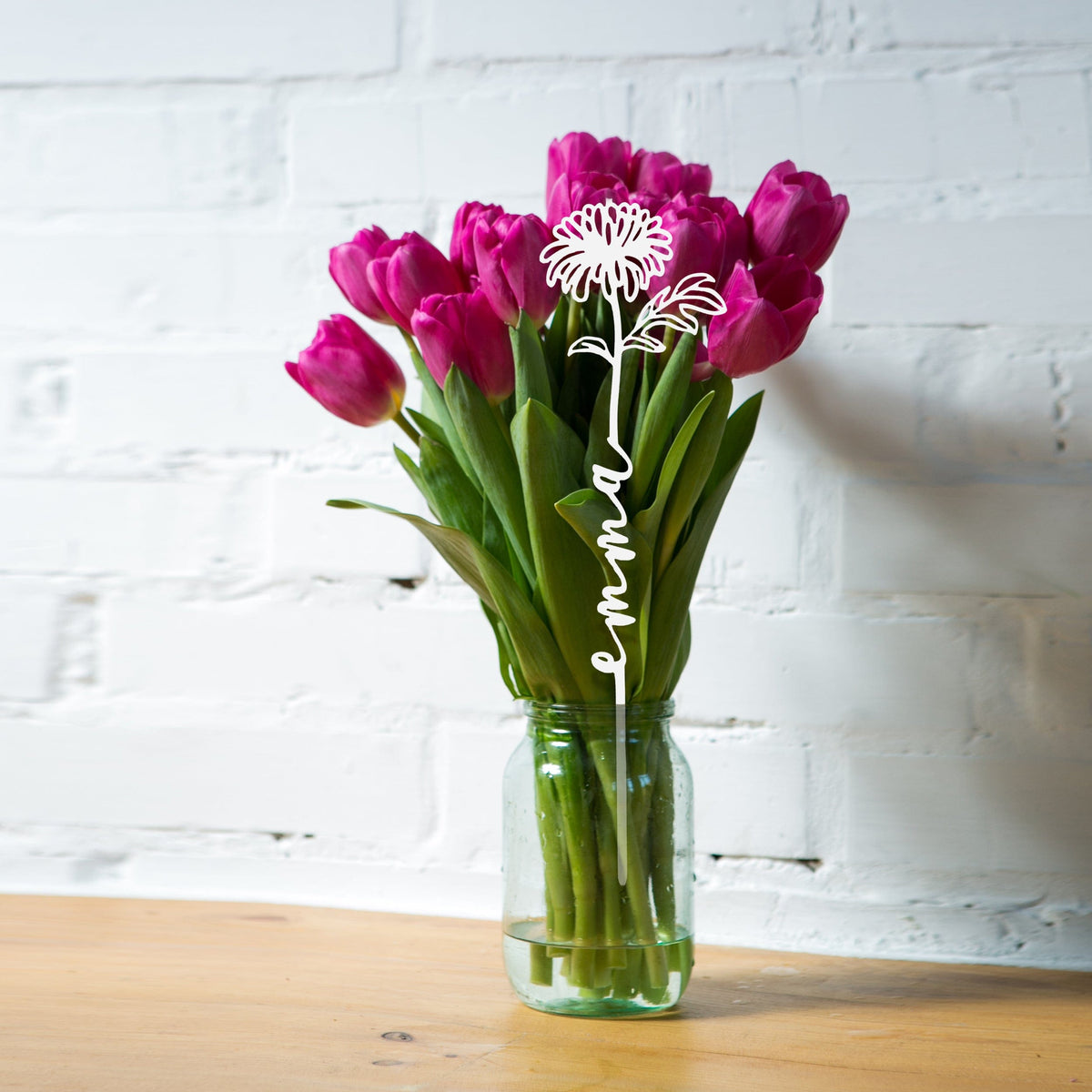 [COL] Flower Pick- Set of 3 Metal Flowers