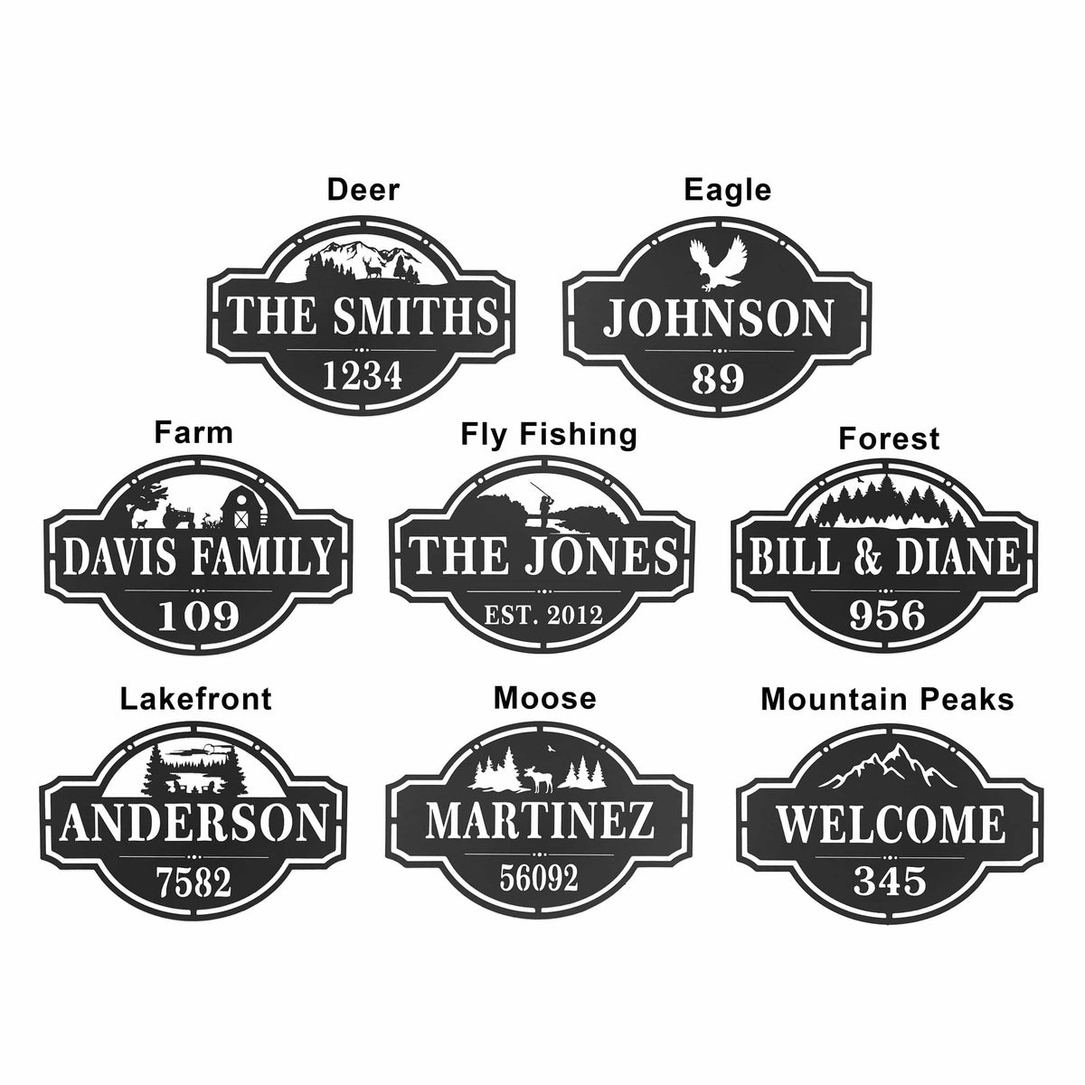 [COL] Home on the Range Oversized Address Plaque - House Number Sign