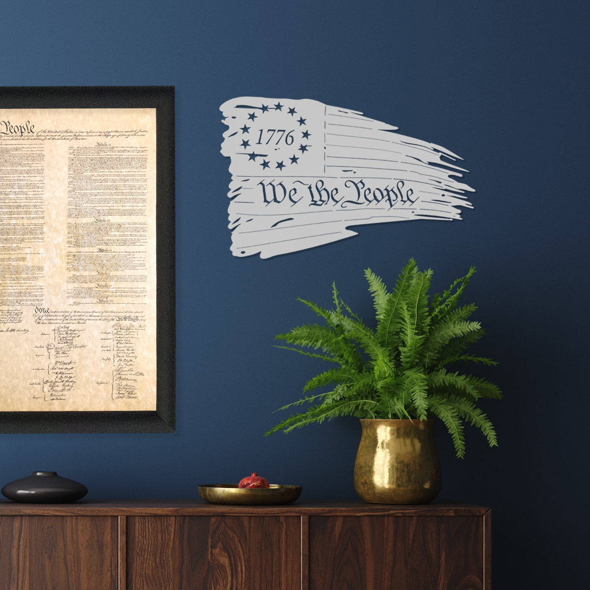 [COL] American Flag Distressed - Tattered American Flag Wall Art