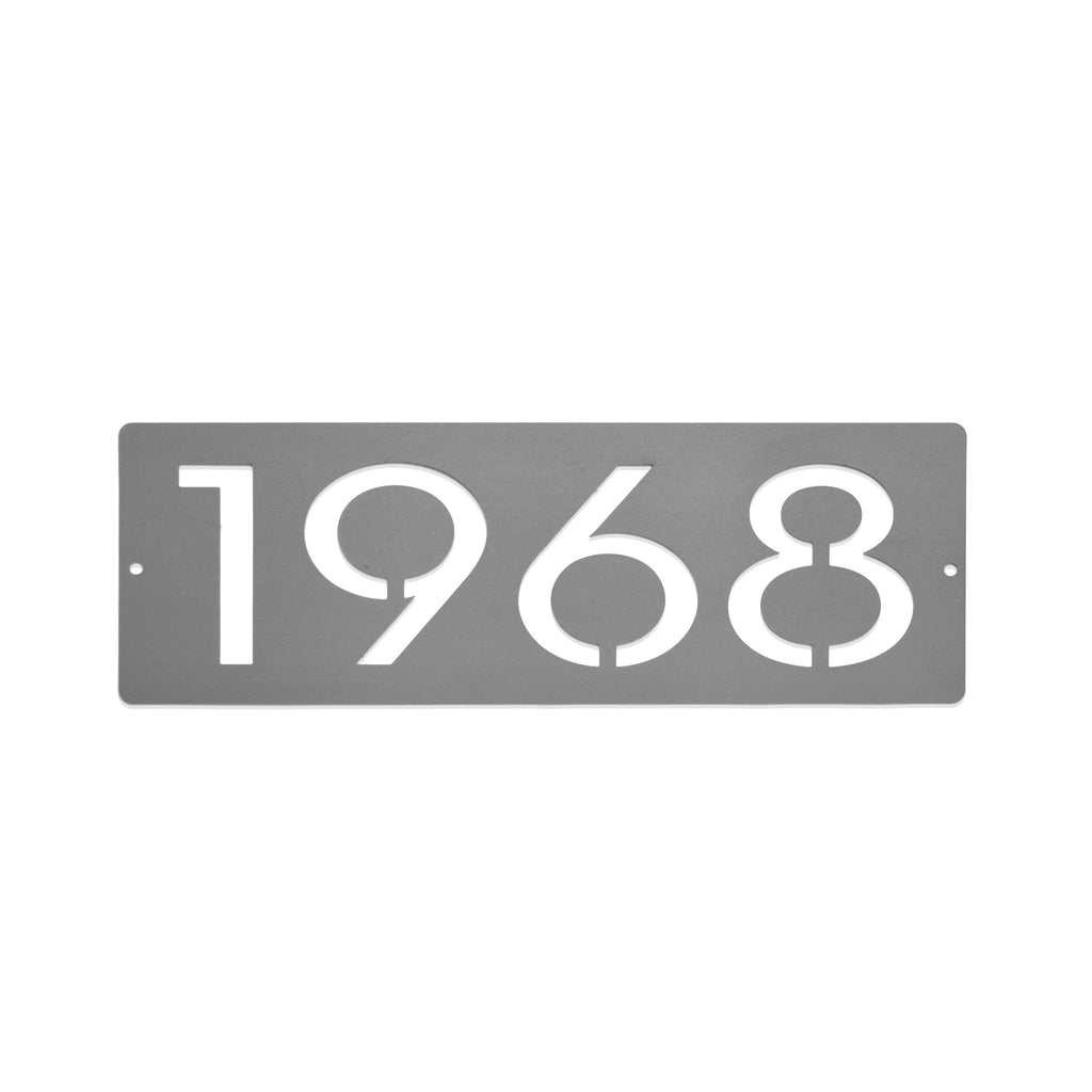 [COL] Cider House Rectangular Address Plaque - Metal Horizontal House Numbers