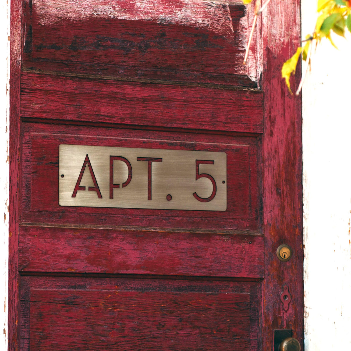 [COL] Cider House Rectangular Address Plaque - Metal Horizontal House Numbers