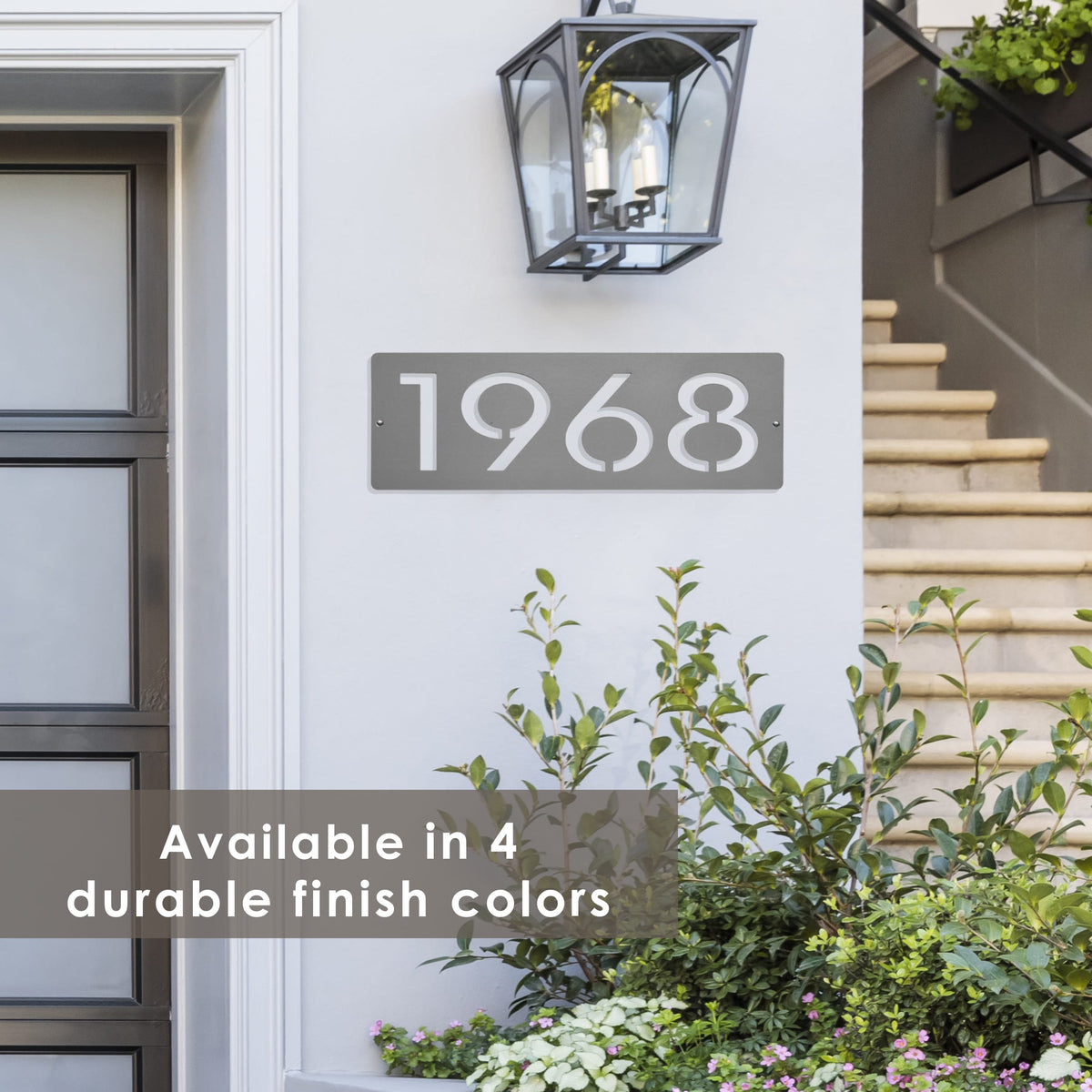 [COL] Cider House Rectangular Address Plaque - Metal Horizontal House Numbers