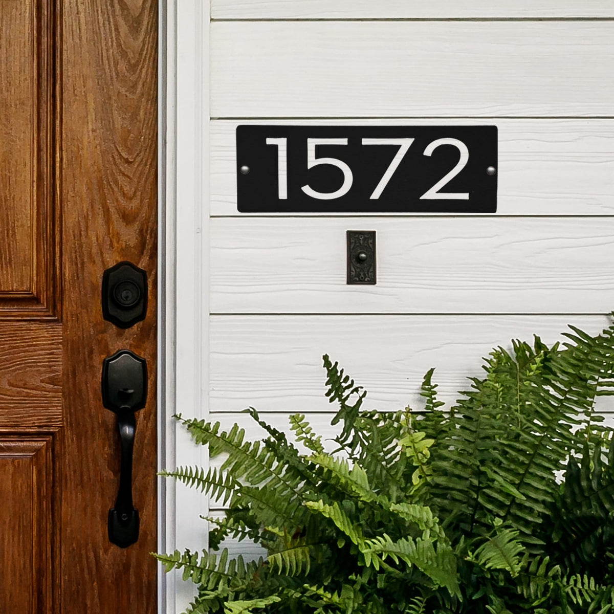 [COL] Cider House Rectangular Address Plaque - Metal Horizontal House Numbers