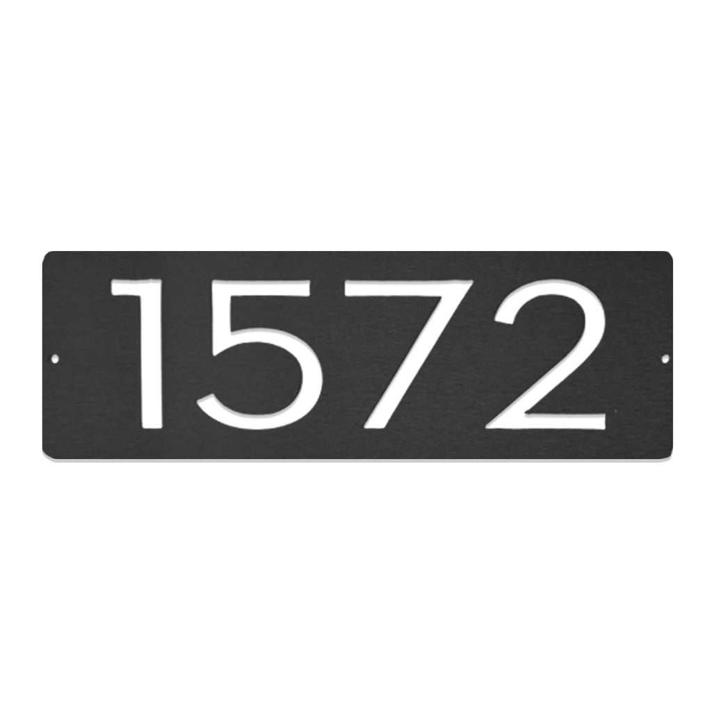 [COL] Cider House Rectangular Address Plaque - Metal Horizontal House Numbers