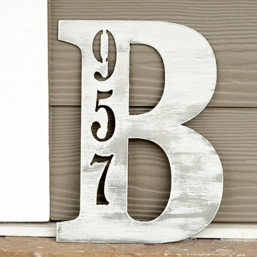 [COL] Letter Address Plaque - 3 Sizes - Metal Personalized Address Numbers for House