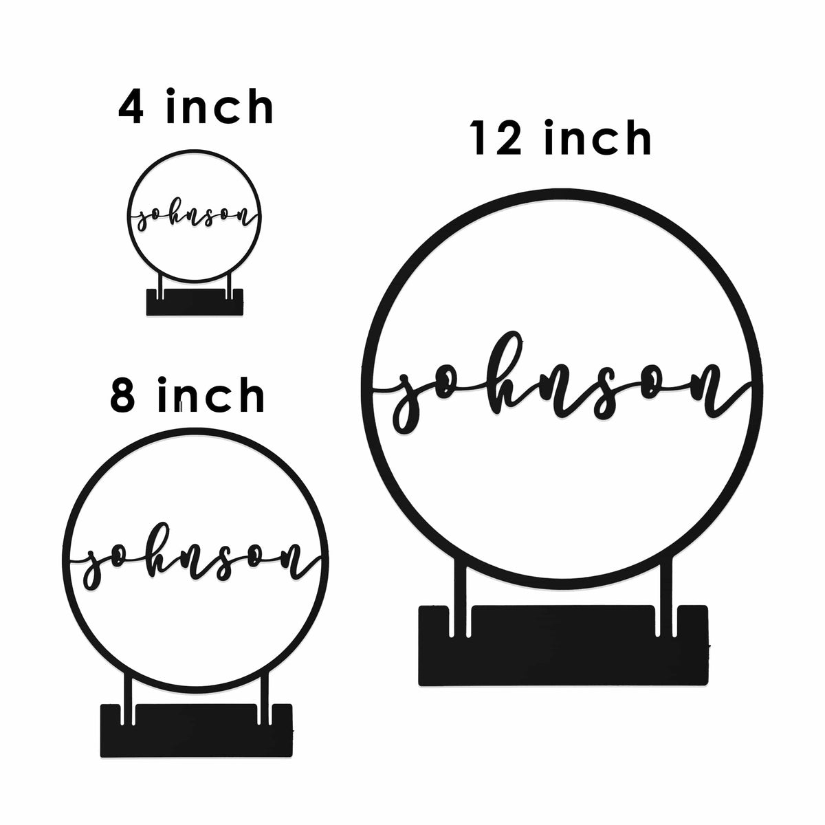 [COL] Anderson Tabletop or Shelf Personalized Name Sign - 2 Styles - Last Name Signs