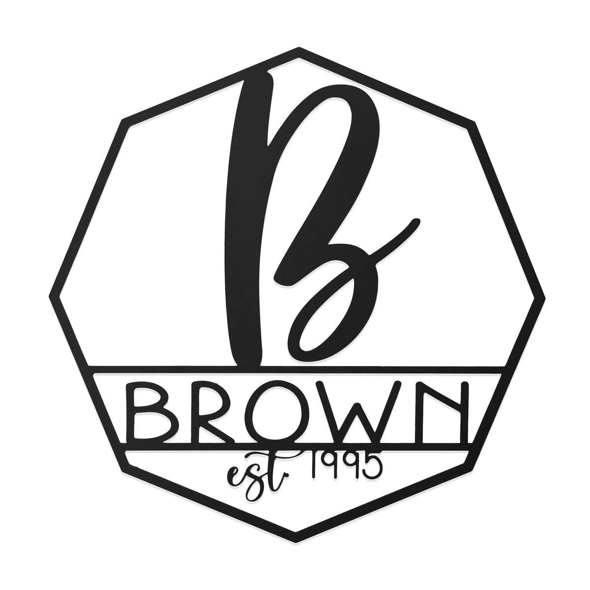 [COL] Ashton Monogram - 2 Sizes - Personalized Last Name Metal Signs