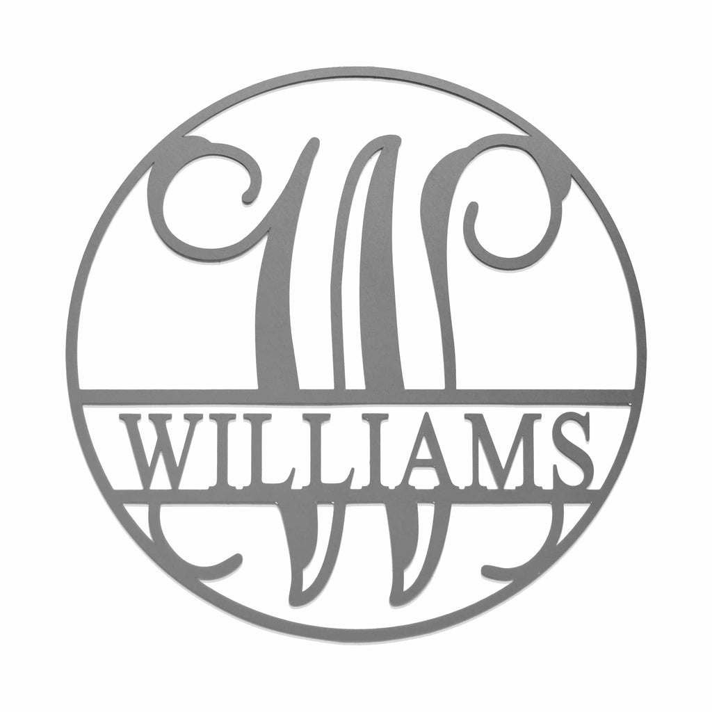[COL] Circle Monogram With Name -  Monogram Last Name Signs for Home